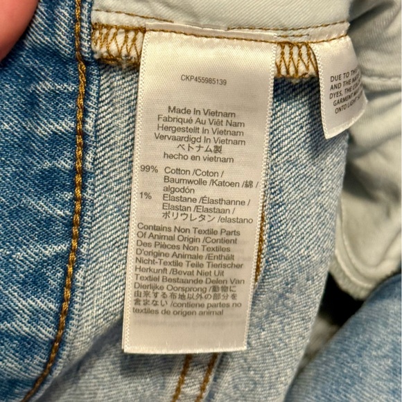 Madewell Perfect Vintage Straight High Rise Distressed Denim Blue Jeans- Size 25 - Picture 6 of 9